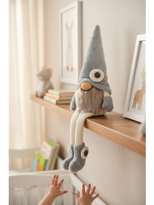 Vanilya Gift Dekoratif Şans Cücesi Ev Ofis Bebek Odası  Dekoru-Baby Blue Boy 60 cm