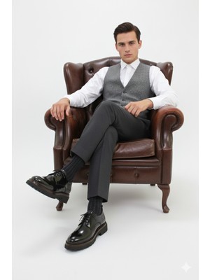 Doçka Erkek Iç-Dış Hakiki Deri Kalın Taban Klasik Tarz Ayakkabı ER5K/E114