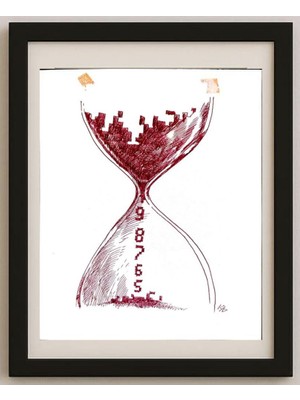 Karikatural Serik Kulmeshkenov 22X18CM Orijinal Karikatür Tablo