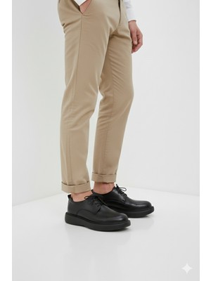 Doçka Erkek Iç-Dış Hakiki Deri Kalın Taban Hafif Klasik Tarz Mevsimlik Ayakkabı ER5Y/P155