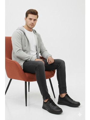 Doçka Erkek Hakiki Deri Ortopedik Günlük Spor Tarz Bağcıksız Ayakkabı AL25/CS281