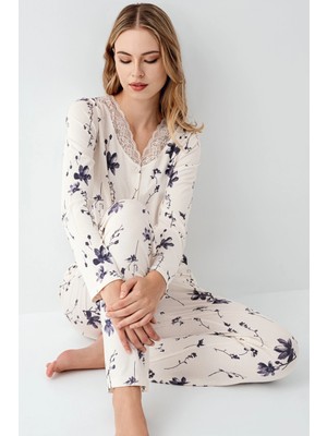 Kocabey  3410-S Kadın Uzun Kol Pijama Takım