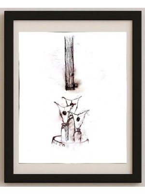 Karikatural Reza Zaev Heidari 25X21CM Orijinal Karikatür Tablo