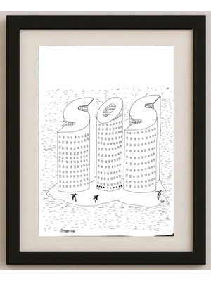 Karikatural Unknown 29X21CM Orijinal Karikatür Tablo