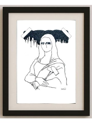 Karikatural Hassan Karım Zadeh 29X21CM Orijinal Karikatür Tablo