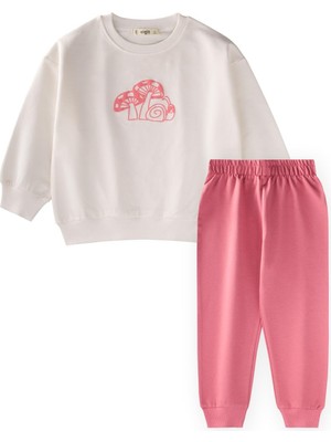 Cigit Mantar Baskılı Takım 2-7 Yaş Nar Çiçeği