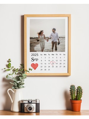 Baucollection Çerçevesiz Kişiye Özel Tarihli Aşk Tablosu Isimli & Fotoğraflı, Anı Fotoğrafı Poster Tasarımı