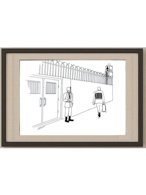 Karikatural Sekhavti 29X21CM Orijinal Karikatür Tablo