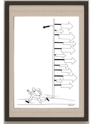 Karikatural Sekhavti 29X21CM Orijinal Karikatür Tablo