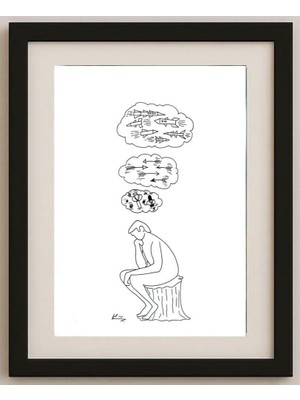 Karikatural Unknown 29X21CM Orijinal Karikatür Tablo