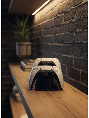 Osense Ikili Gamepad Tutucu Siyah 7X18 cm Masa ve Raf Düzeni