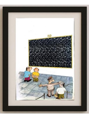 Karikatural Erico Junqueira 32X21CM Orijinal Karikatür Tablo