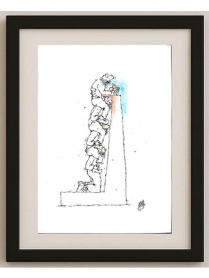 Karikatural Unknown 25X21CM Orijinal Karikatür Tablo