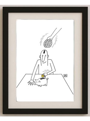 Karikatural Peter Luko 29X21CM Orijinal Karikatür Tablo