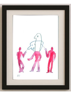 Karikatural Fedor Kritovak 29X21CM Orijinal Karikatür Tablo