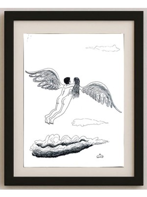 Karikatural Hassan Mansoary Jajaci 35X25CM Orijinal Karikatür Tablo