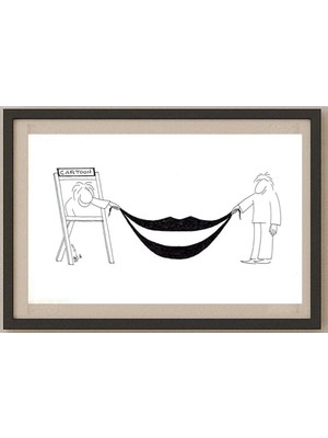 Karikatural Sina Valiollah 29X21CM Orijinal Karikatür Tablo