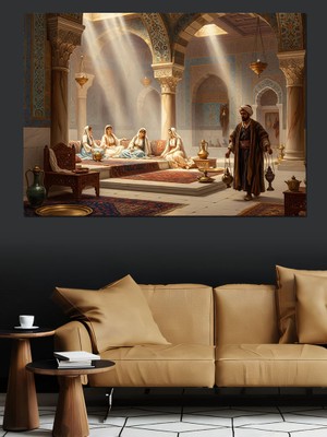 Artmeg Osmanlı Sarayı Iç Mekan Dekoratif Kanvas - Mdf Ahşap Tablo
