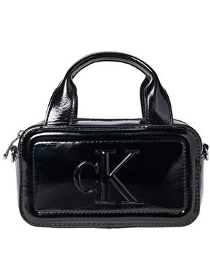 Calvin Klein Kadın Ck Bold Mini Bauletto Deri Çapraz Askılı Çanta
