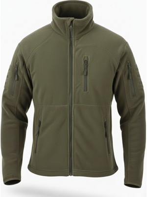 Beevos Askeri Termal Taktik Polar Ceket Erkek Full Fermuarlı 5 Cepli Soğuk Geçirmez