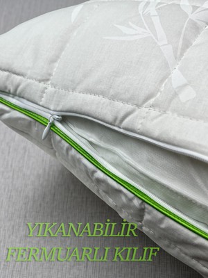 Bella Home 50X70 Bamboo Kapitoneli Yastık - Yıkanabilir - Fermuarlı - Özel Çantalı