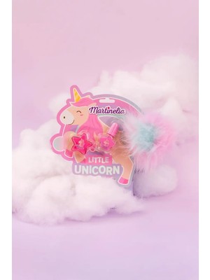 Pembe  Unicorn Temalı Makyaj ve Anahtarlık Seti