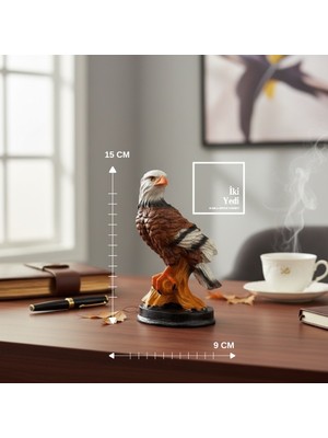 İki Yedi Konsept Castro 773 Kartal Figürü 15 cm Masaüstü Dekoratif Biblo, Ofis Ev Için Şık Obje Heykel Ofis Hediyesi