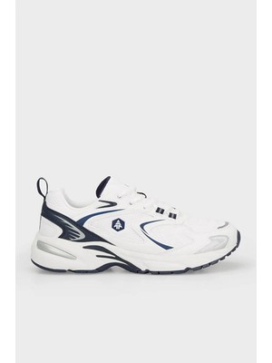 Hammer Jack Hader Beyaz-Lacivert Erkek Sneaker Düz Taban 24038-M Rahat Kullanım İçin Tasarlandı