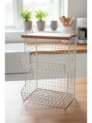 Meturas 2 Katlı Mutfak ve Banyo Düzenleyeci Beyaz