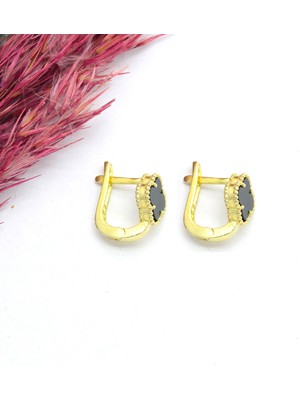 Canka Altın Kaplama Yonca Gümüş Küpe