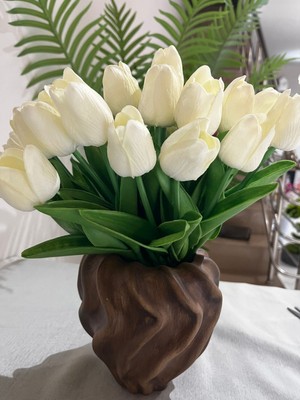 Ziva Dekor Beyaz Lale 5 Dal