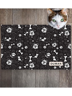 Monnhein Pet Mat – Kişiselleştirilebilir Kaymaz Mama Altlığı, 50X35 cm