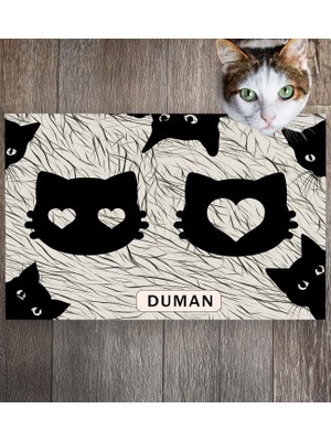 Monnhein Pet Mat – Kişiselleştirilebilir Kaymaz Mama Altlığı, 50X35 cm