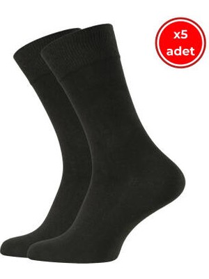 Meristanbul Business Çorap, 5 Adet, 39-42, Yumuşak, Pamuklu, Siyah