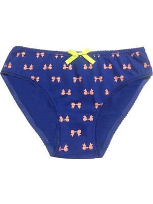 Çamaşır Kenti Berrak Kadın Için Saks Renk Kurdele Süslemeli Bikini 11103