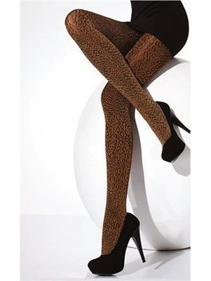 Çamaşır Kenti Daymod Leopar Kadın Külotlu Çorap