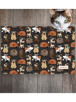 Monnhein Pet Mat – Kişiselleştirilebilir Kaymaz Mama Altlığı, 50X35 cm