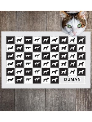 Monnhein Pet Mat – Kişiselleştirilebilir Kaymaz Mama Altlığı, 50X35 cm