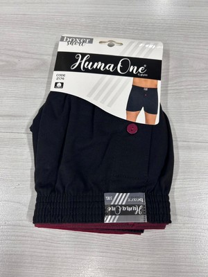 Çamaşır Kenti Huma One Erkek Havlu Bel Düz Boxer Battal Boy 3xl Siyah Renk