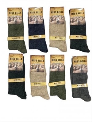Çamaşır Kenti Miss Bella Lamswool Kışlık Erkek  Çorap 8 Adet