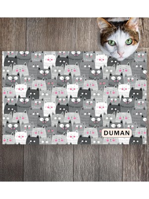 Monnhein Pet Mat – Kişiselleştirilebilir Kaymaz Mama Altlığı, 50X35 cm