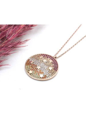 Canka İtalyan Yıldız Taşlı 925 Ayar Gümüş Kolye