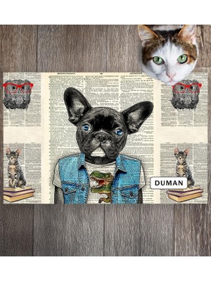 Monnhein Pet Mat – Kişiselleştirilebilir Kaymaz Mama Altlığı, 50X35 cm