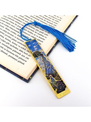 Solfera Claude Monet Şemsiyeli Kadın Tablo Sanat Metal Ayraç Kitap Ayracı AY079