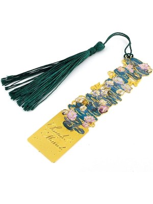 Solfera Claude Monet Nilüfer Çiçekleri Tablo Sanatsal Çiçekler Metal Ayraç Kitap Ayracı AY075