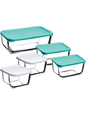 Paşabahçe Snowbox Saklama Kabı Seti 5'li Yeşil