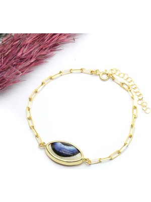 Canka Seramik Göz Gümüş Bileklik