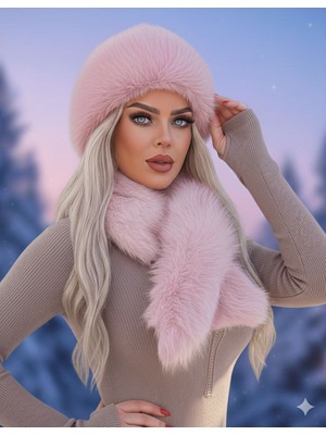 Peluş Tüylü Yarım Kalpak Moğol Kadın Şapka