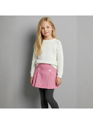 Bym Style Kız Çocuk Etek Ekoseli Şort Etek 4-14 Yaş