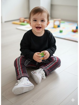 Meyica Premium Kalite Unisex Bebek Yumuşacık Kışlık Jakarlı Tek Alt Pantolon